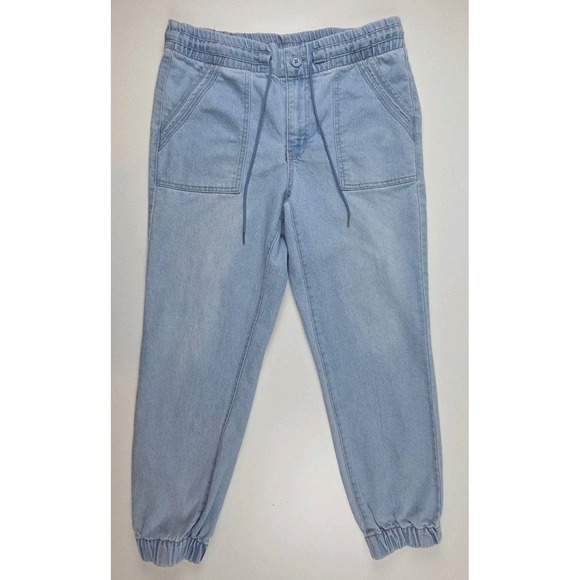 Tinseltown Pants - Tinseltown Womens Jean Joggers Elastic Waist Draw String Cargo Pants Size Large